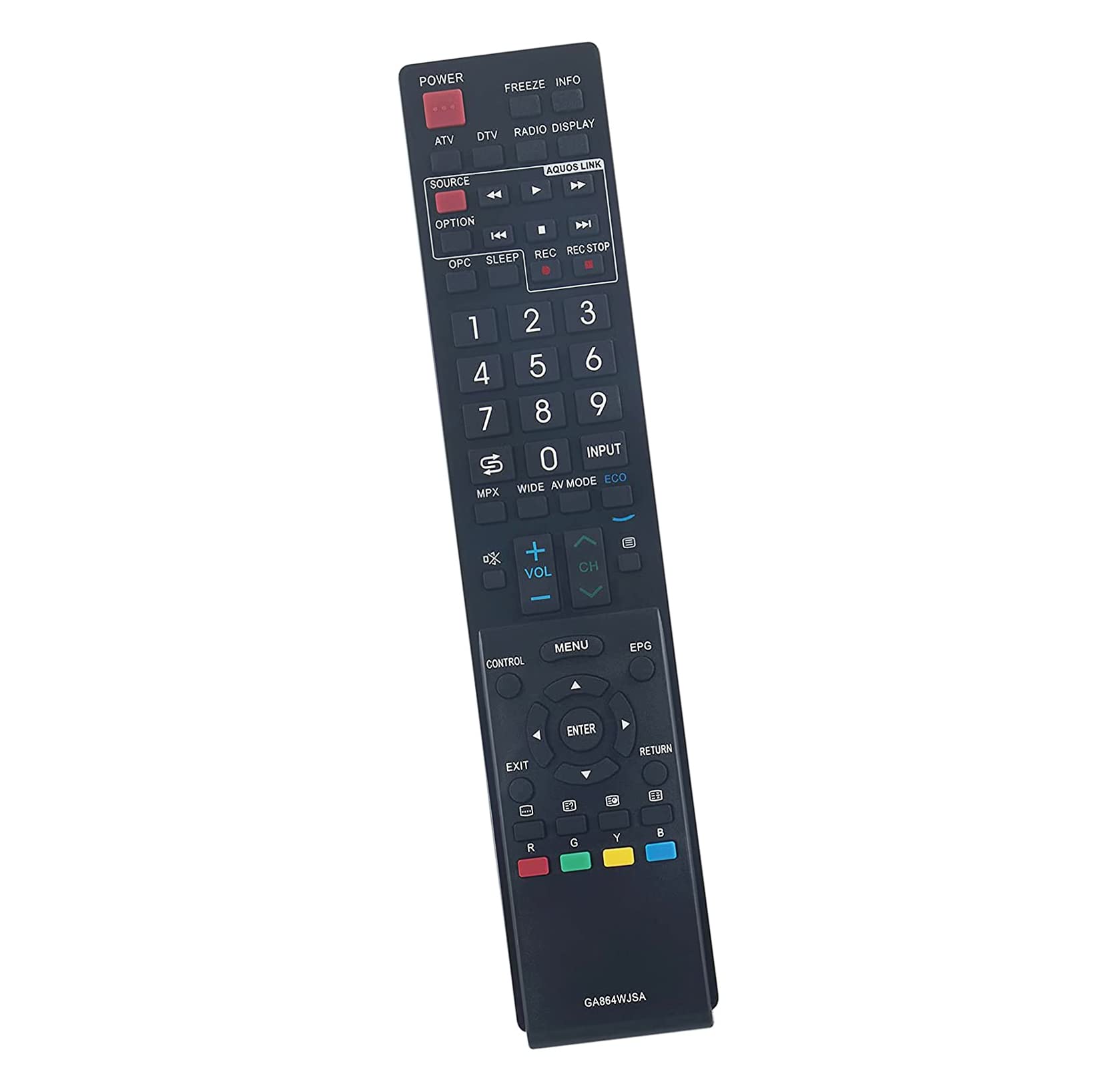 AULCMEET GA864WJSA Replacement Remote Control Compatible with Sharp 4K OLED Smart TV LC-46LE820X LE-52LE820X LC-52LE820X LC-40LE820X