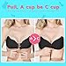 Baabyoo Women's Self Adhesive Bras Invisible Bra Strapless Backless Bra Airy Push up Bra Black C