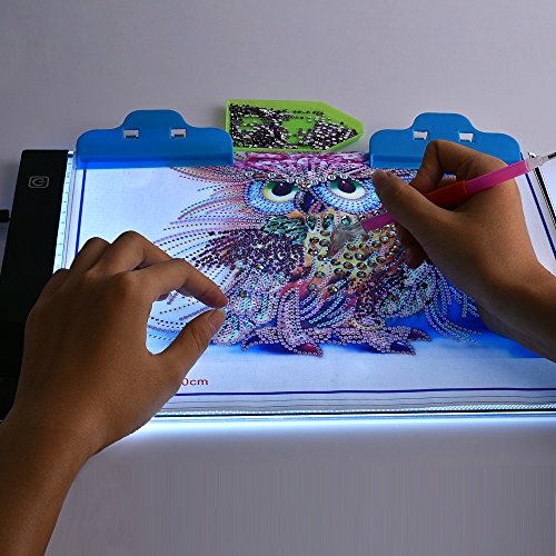 Light Box for Diamond Painting - A4 Ultra-Thin Portable LED Light Box Tracer, Stepless Dimming USB Power Light Pad for Diamond Painting, Drawing, Sketching, Animation, Calligraphy - Thumbnail 5