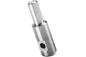 AHULIAO Ice Auger Drill Bit Adapter Fits 1/2" Plus Drill Chucks with 1/4" Hole Compatible with Strikemaster, Eskimo, Mora for 1/4"-20 Wing Bolts & Locking Screws