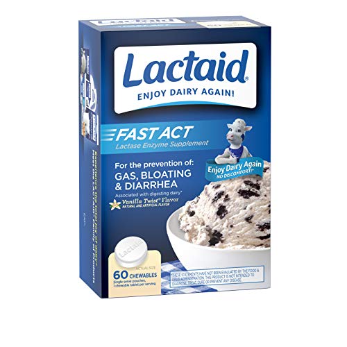 Lactaid Fast Act Lactose Intolerance Relief Chewables with Lactase