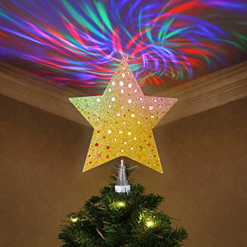 Lighted Christmas Tree Topper Star YUNLIGHTS Christmas Tree Star with