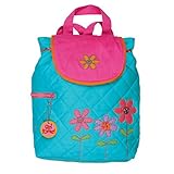 Stephen Joseph Girls Quilted Backpack Bag (Teal & Pink Flower)