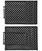 SUIEK Men's Money Clip RFID Thin Wallet - Leather Magnetic Front Pocket Slim Wallet (Black (Carbon Fiber - 6 Card Slots))