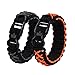 The Friendly Swede Paracord Survival Bracelets - Set of 2 - Easy to Open Clasp (Orange Gun-Metal, for 6.49 inches / 16.5 cm Wrists)