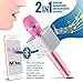 Wireless Microphone Karaoke Mic Amplifier Machine Bluetooth Handheld Portable Broadcast, Present, Youtube Songs Connect Android, Apple & Computers – By Karaoke-Mike(Pink)