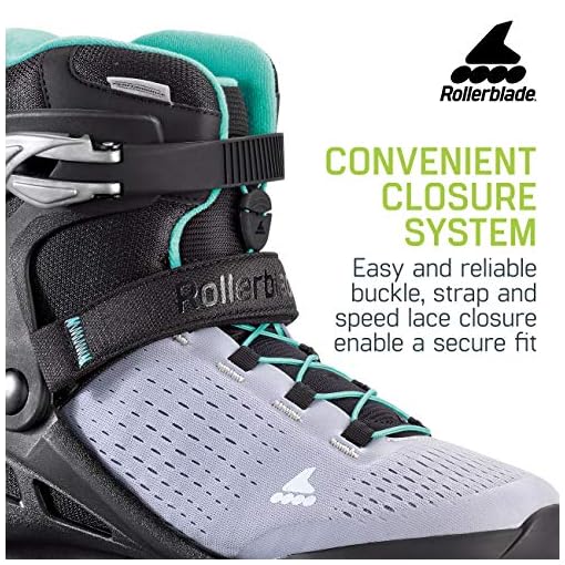 Rollerblade Zetrablade Elite Women's Adult Fitness Inline Skate, Black and Powder Blue, Performance Inline Skates - Image 7