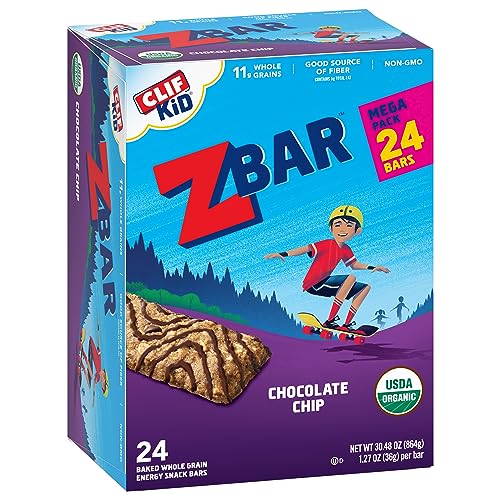 ZBAR – CHOCOLATE CHIP – SOFT-BAKED ENERGY SNACK BARS – NON-GMO – 12G WHOLE GRAINS – USDA ORGANIC GRANOLA BARS (24 PACK)