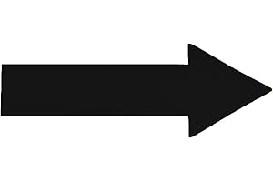 IFLOORTAPE DuraMark Heavy Duty Floor Marking Arrow, Withstands Forklift Traffic, High-Traffic Aisles, Warehouses & Work Zones, Black 10 Inch Arrows for 5S Lean Organization (Pack of 5)