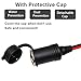 KUNCAN Car Female Cigarette Lighter to O Ring Terminal - 12V-24V Eyelet Battery Terminal Harness Extension Charge Cable 3FT 10A (1 Pack)