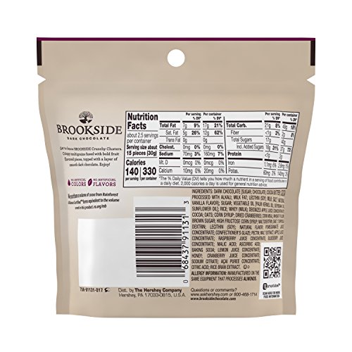 BROOKSIDE Dark Chocolate Crunchy Clusters, Berry Medley, 2.5 Ounce (Pack of 10)