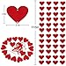 100 Hanging Hearts Garland for Valentines Day Decorations Red Heart Felt Garland Home Birthday Wedding Anniversary Party Supplies, Graduation Events Accessories, Set of 4