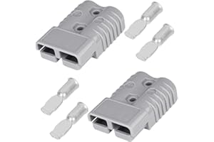 Uddick 175A Battery Quick Connector 600V（max） Battery Quick Disconnect Wire Harness Plug Kit for Car Forklift Motor Winch Trailer（2PCS Grey 1/0AWG