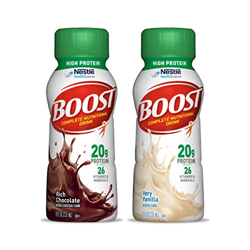 Boost High Protein Powder Drink Mix, Chocolate Sensation, 17.7 Ounce Canister, 4 pack (Packaging