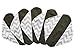 5 Pieces Charcoal Bamboo Mama Cloth/ Menstrual Pads/ Reusable Sanitary Pads (Pantyliner (8 inch), Grey Chevron)