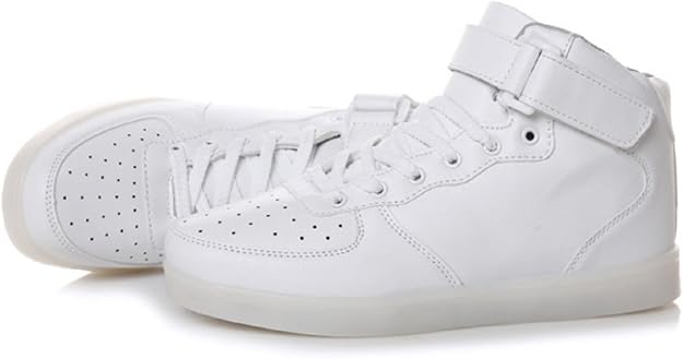 Amazon アンノウン 16 新しいファッションメンズ高スポーツ靴7色光ライトスニーカー カラー ホワイト Unknown アンノウン スニーカー