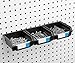 Right Arrange Pegboard Bins - 3 Pack Black - Hooks to Any Peg Board - Organize Hardware, Accessories, Attachments, Workbench, Garage Storage, Craft Room, Tool Shed, Hobby Supplies, Small Parts