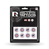 Chicago Cubs Official MLB 1 inch x 1 inch 8 Piece Tattoo Set