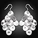 Sterling Silver Plated Drop Dangle Chandelier Hook Earrings L12
