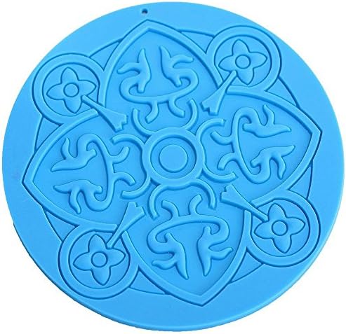 Blue Star Kitchen Silicone Multipurpose Kitchen Tool: Trivet Mat, Pot Holder, Coaster, Spoon Rest, Jar Opener | Heat Resistant | Dish Washer Safe | Flexible | Durable | Non Slip (Blue)