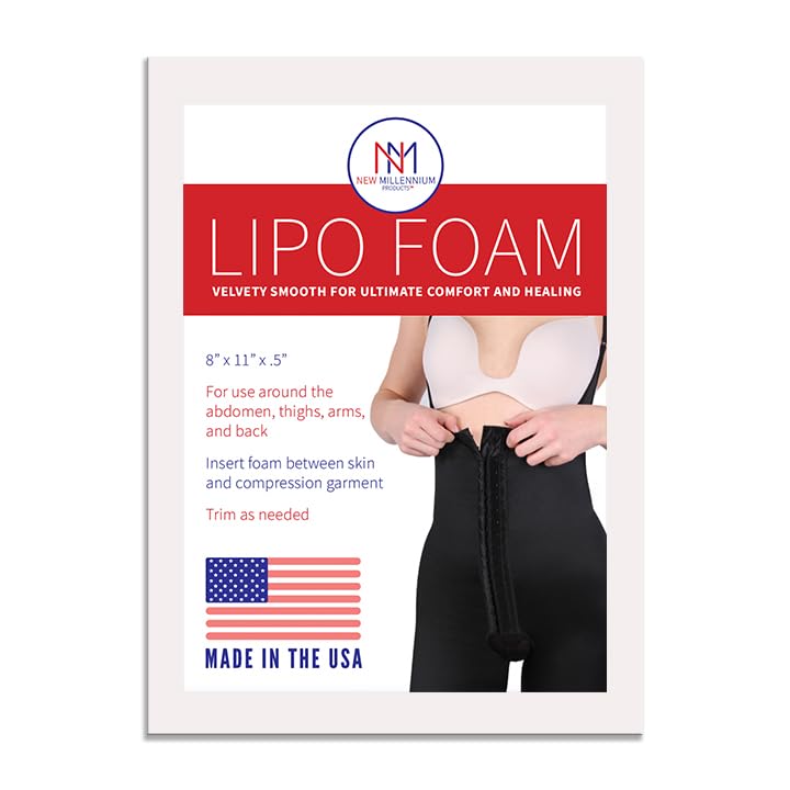 New Millennium 5 Pack Premium Lipo Foam Sheets for Post Surgery Lipo