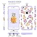 DOMAVER Case for iPhone 6S Plus/6 Plus Pineapple Drop Protection Hybrid Hard PC Soft Rubber Protective Phone Case for iPhone 6 Plus/6S Plus,Purple