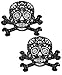 PASTEASE Halloween Skull Pasties - Nipple Covers for Festival, Rave & Lingerie | Costume Accessory | Latex Free & Made in USA (Candy Skull and Crossbones)