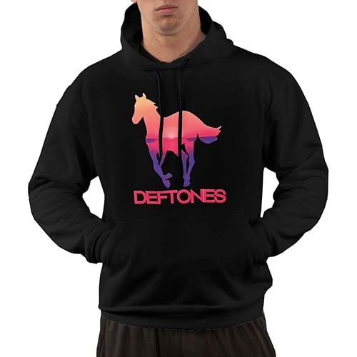 POPLNMUSM-hosvuns Deftones White Pony Men's Fashion Hoodie Sweatershirt Hooded Black