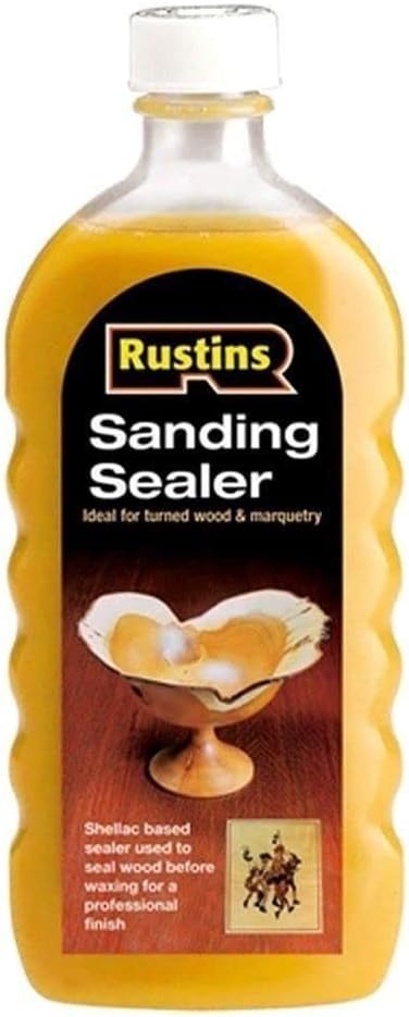 RUSTINS SANS300 Sanding Sealer 300ml Pure Shellac Alcohol Seals Wood