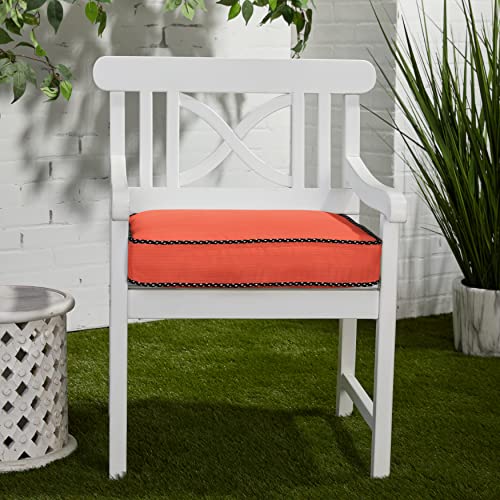 Sorra Home Sunbrella Square Corded Chair Cushion - Fade & Water Resistant, Outd…