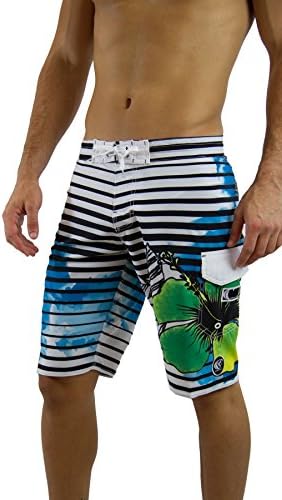 Watercolor Paradise Turqoise 21'' Board Shorts Surfing (34/L)