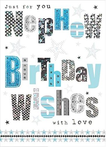 Nigel Quiney Nephew Birthday Card (NQ-WR689) - Foiled Text - From Foiled Finish