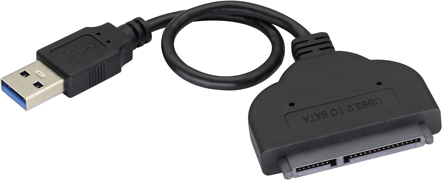 zdyCGTime SATA SSD Adapter Converter,Dual USB male to SATA 22pin 2.5 Hard Disk Adapter Cable.Compatible with Windows 8/7/10/Vista/XP system,Mac OS 9/10 and Linus operating system.