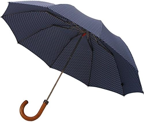 London Undercover Wave Pattern Telescopic 10 Rib Umbrella | Maple Handle