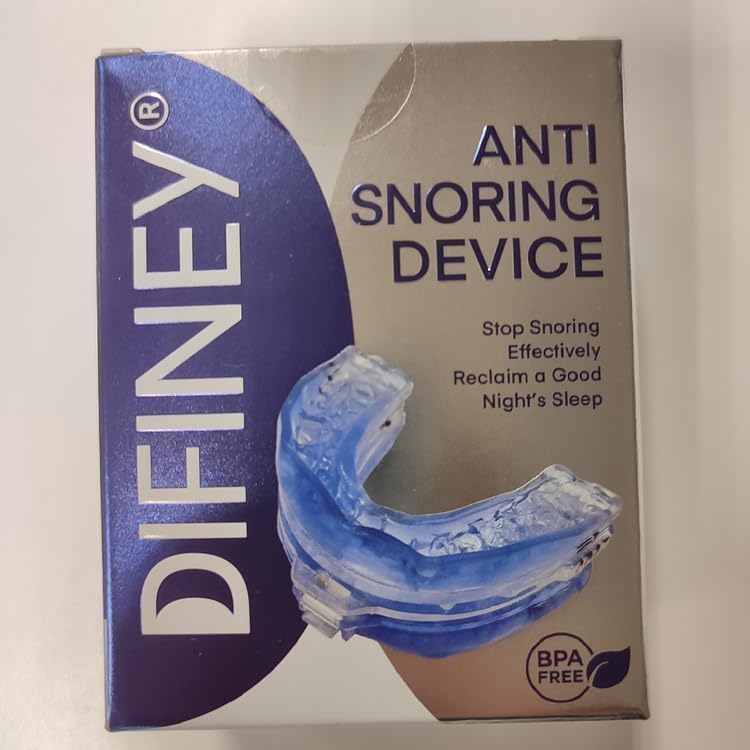 Difiney Anti Snoring Device: FDA-Cleared Anti Snoring Mouthpiece – Adjustable Snore Stopper Mouth Guard for Men & Women to Sleep Better – Reusable Nighttime Use with Storage Case