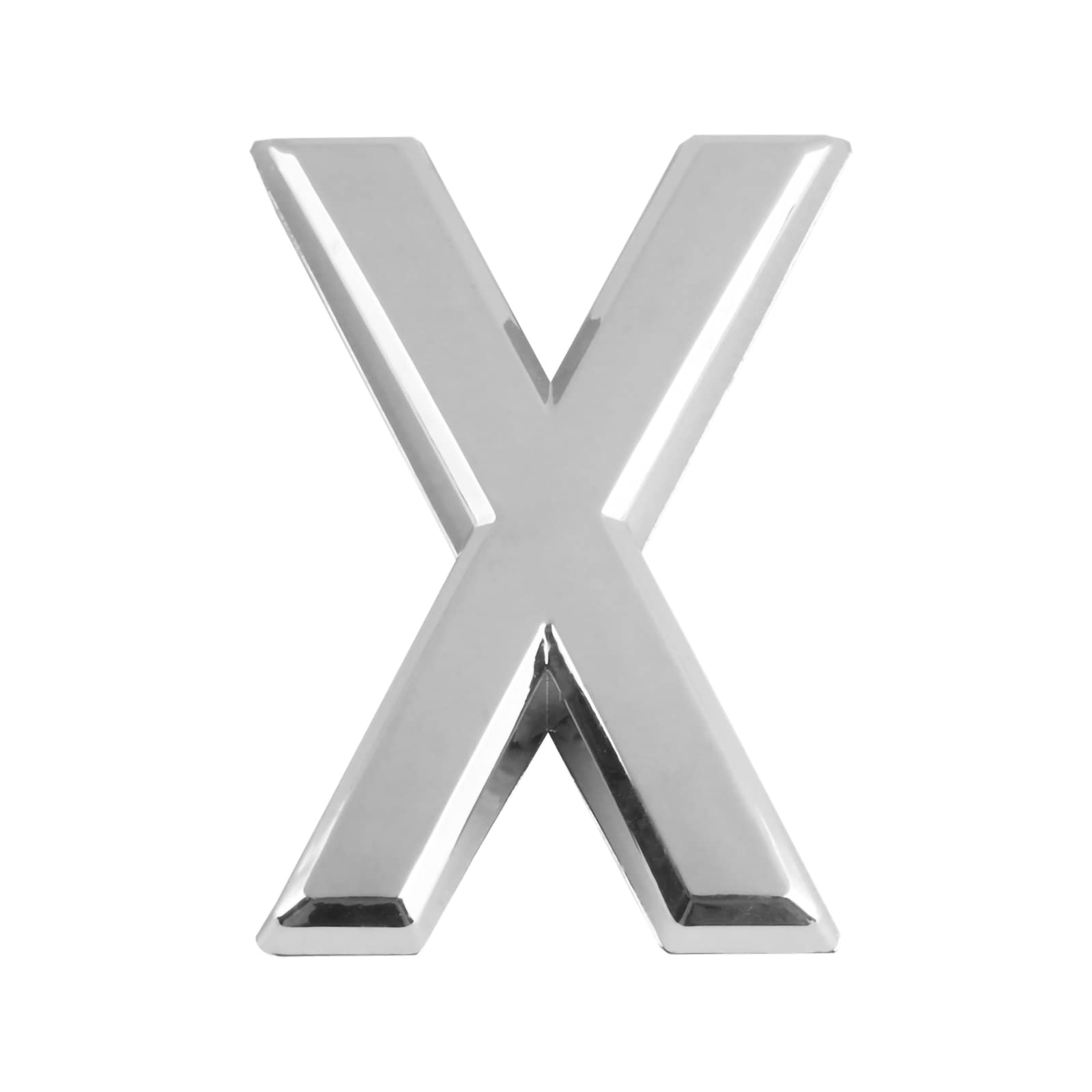 Larcele 3 Pieces Self-Stick ABS Modern House Number Address Numbers Silver Mailbox Number, 1.96inch/5cm MPH-04(Letter X)