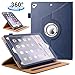 Grifobes iPad 7th Generation Case,iPad 10.2 2019 Case,Premium Pu Leather 360 Degree Rotating Stand Folio Cover Protective Case with Auto Wake/Sleep for iPad 10.2 inch 2019 Release (Blue)