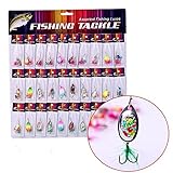 Sougayilang Fishing Lures Saltwater Freshwater Spinner Spoons Tackle Baits