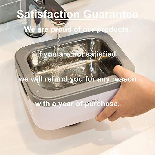 Ultrasonic Jewelry Cleaner with Degas, Detachable Tank and Time Setting