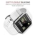 Fitbit Blaze Accessories Classic Band Small, UMTele Soft Silicone Replacement Sport Strap Band with Quick Release Pins for Fitbit Blaze Smart Fitness Watch White, Frame Not Included (5.5