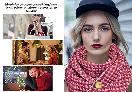 Yuson Girl Sciarpa Donna Inverno Moda Scialle Avvolgere Casuale Pulsante Morbido Sciarpe Punti Cappotto Grandi Tartan Wrap Maglia Scialle Inverno Donna Poncho