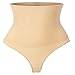 FIRSTLIKE Women Waist Cincher Girdle Tummy Slimmer Sexy Thong Panty Shapewear Beige