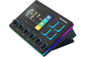 AVerMedia Live Streamer AX310 - Creator Control Center, 6 Track Audio Mixer with IPS Touch Panel, Trigger Actions on OBS, Streamlabs, Spotify, VTube, Twitch, ​YouTube, and more