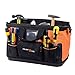 16 Inch 16 Pockets Wide Mouth Single-Shoulder Tool Bag Water Proof Ultra-Rigid Base Tool Storage and Organizer Bag