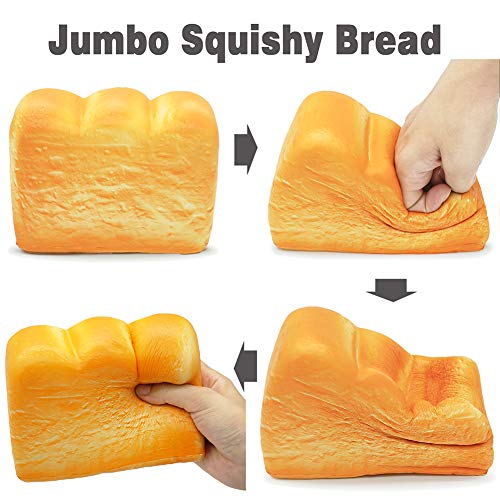 Jumbo Bread Squishy, Huge Giant Bread Squishies Pack, Cream Scented
