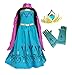 Cokos Box Girls Coronation Costume, Pink Cape Dress, Gloves, Tiara Crown Accessories Kids Princess Set, 4 Years, Blue, 4T