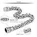 Denvosi Stainless Steel Bracelet Simple Magnetic Clasp Link Chain Punk Rock Biker Bangle for Men Length 8 inch