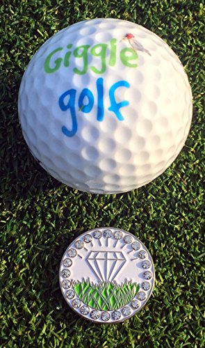 華麗 Giggleゴルフレディースゴルフ靴下のペアパック Diamond In The Roughソックス Aキラキラボールマーカーハットクリップ B0187vjdp6 ソックス Wwmp Org Za