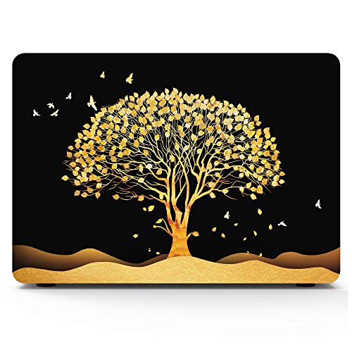 MacBook Pro 15 Inch Case 2012-2015 Release A1398, AKIT Tree Pattern Soft Touch Hard Case Shell Cover for Apple MacBook Pro with Retina Display - Golden Tree