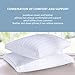 puredown Goose Feather Down Pillows, Embossing Bed Pillows for Sleeping with 2 Outer Protectors, Hotel Standard/Queen Pillows Set of 2 (Pack of 2)